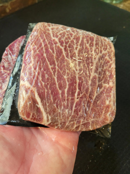 Pan seared Angus Flat Iron steak