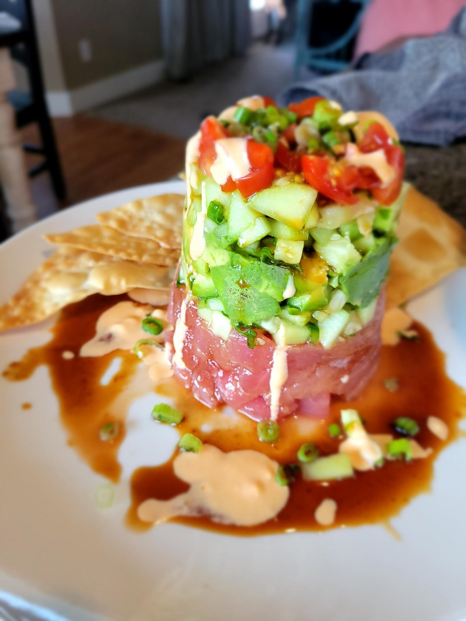 Ahi Tuna Tower! Meat and Potato Company