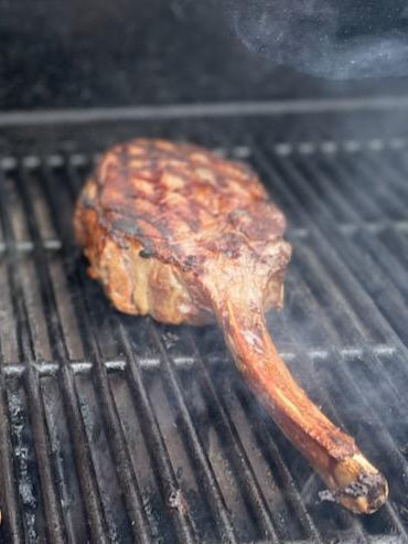 Grilling a Tomahawk Steak
