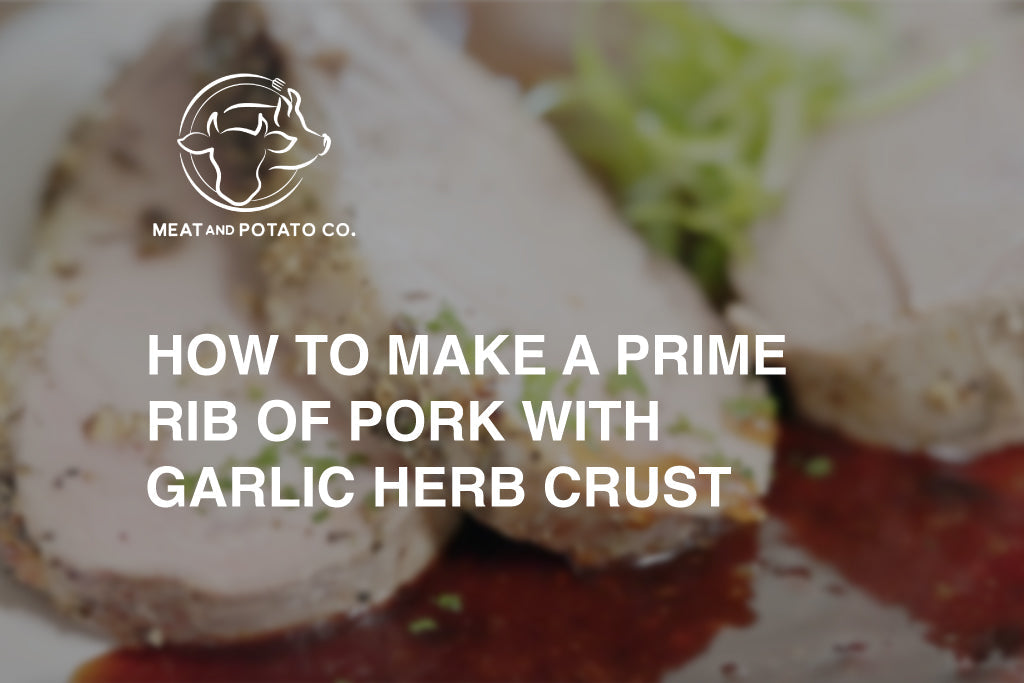 How to Make a Prime Rib of Pork with Garlic Herb Crust