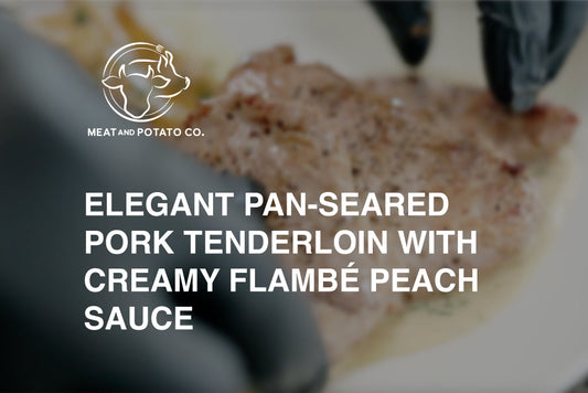 Elegant Pan-Seared Pork Tenderloin with Creamy Flambé Peach Sauce
