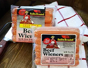 Falls Brand all beef wieners 2# packages